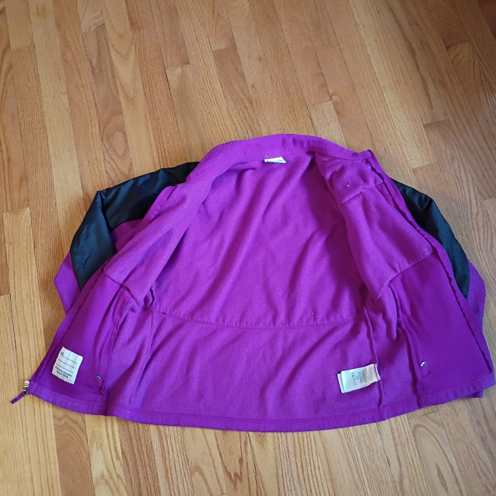 Columbia Girls' Fleece Jacket Fuchsia and Black Size L 14-16 - Picture 5 of 12